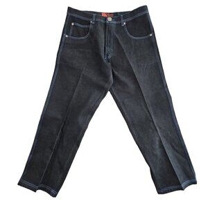 Rich Kids RK Jeans Co Men's Baggy Jeans 40 X 32 Blue Stitch Y2K Normcore